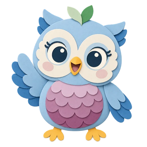 Tilly the owl waving hello