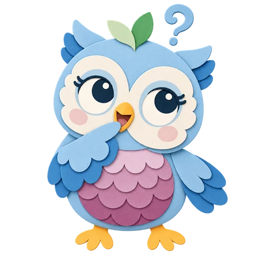 Tilly the owl, thinking